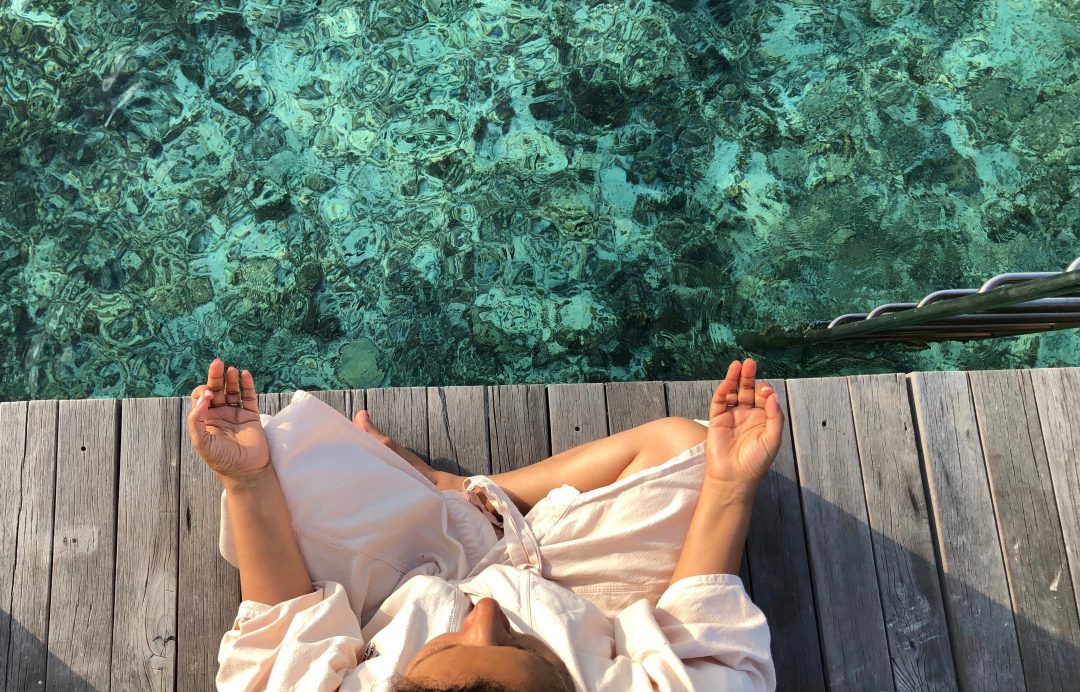 practicing gratitude at Taj Exotica in Maldives