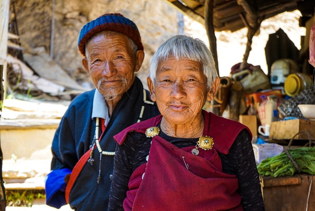 an older Bhutanese couple