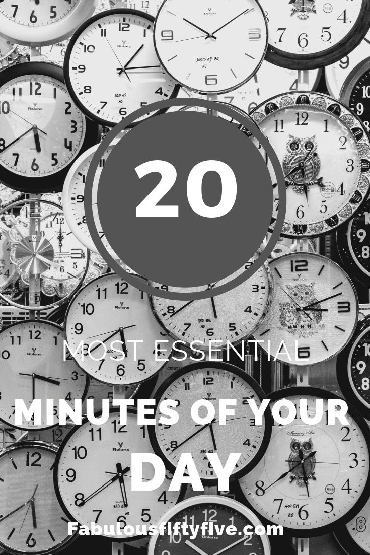 The 20 most important minutes of your day. Time you cannot afford not to give yourself!