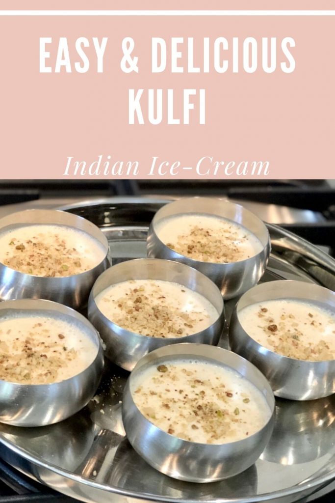 photo of Kulfi (Indian ice-cream) in freezer to table bowls